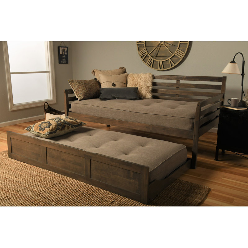 Ebern Designs Varley Twin Daybed with Trundle and Mattress & Reviews